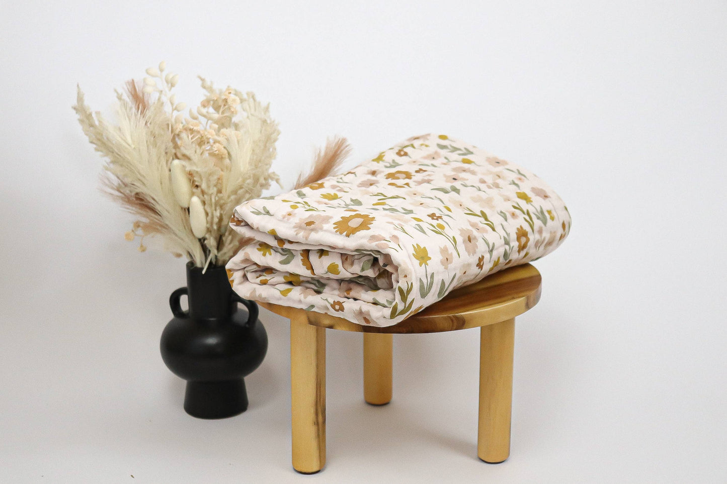 Organic Cotton Daisy Meadow Muslin Quilt | Baby Quilt