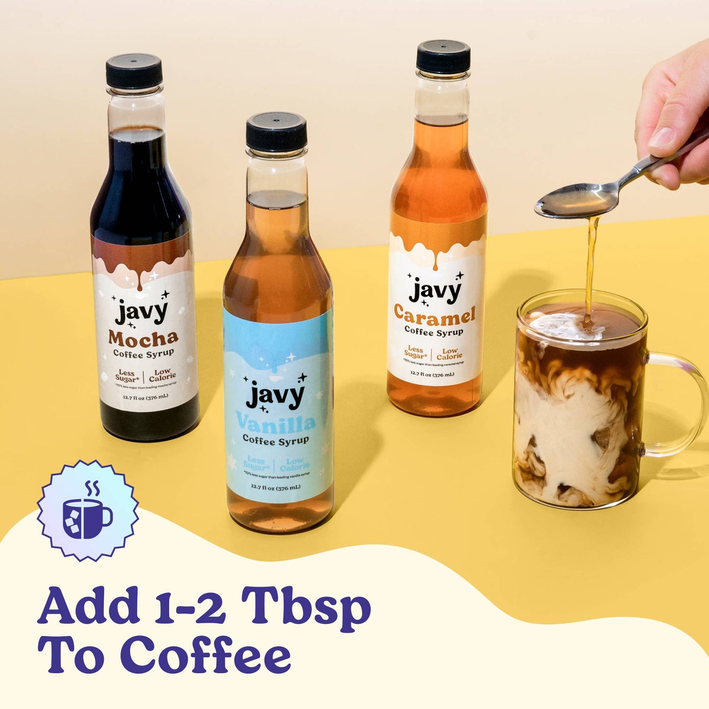 Javy Premium Mocha Coffee Syrup, Low Calorie – Low Sugar