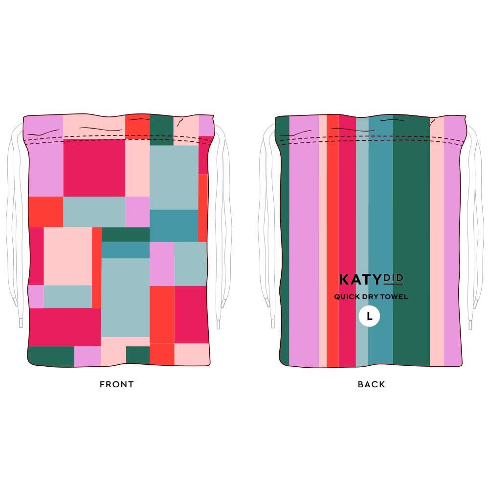 Color Block Beach Quick Dry Towel