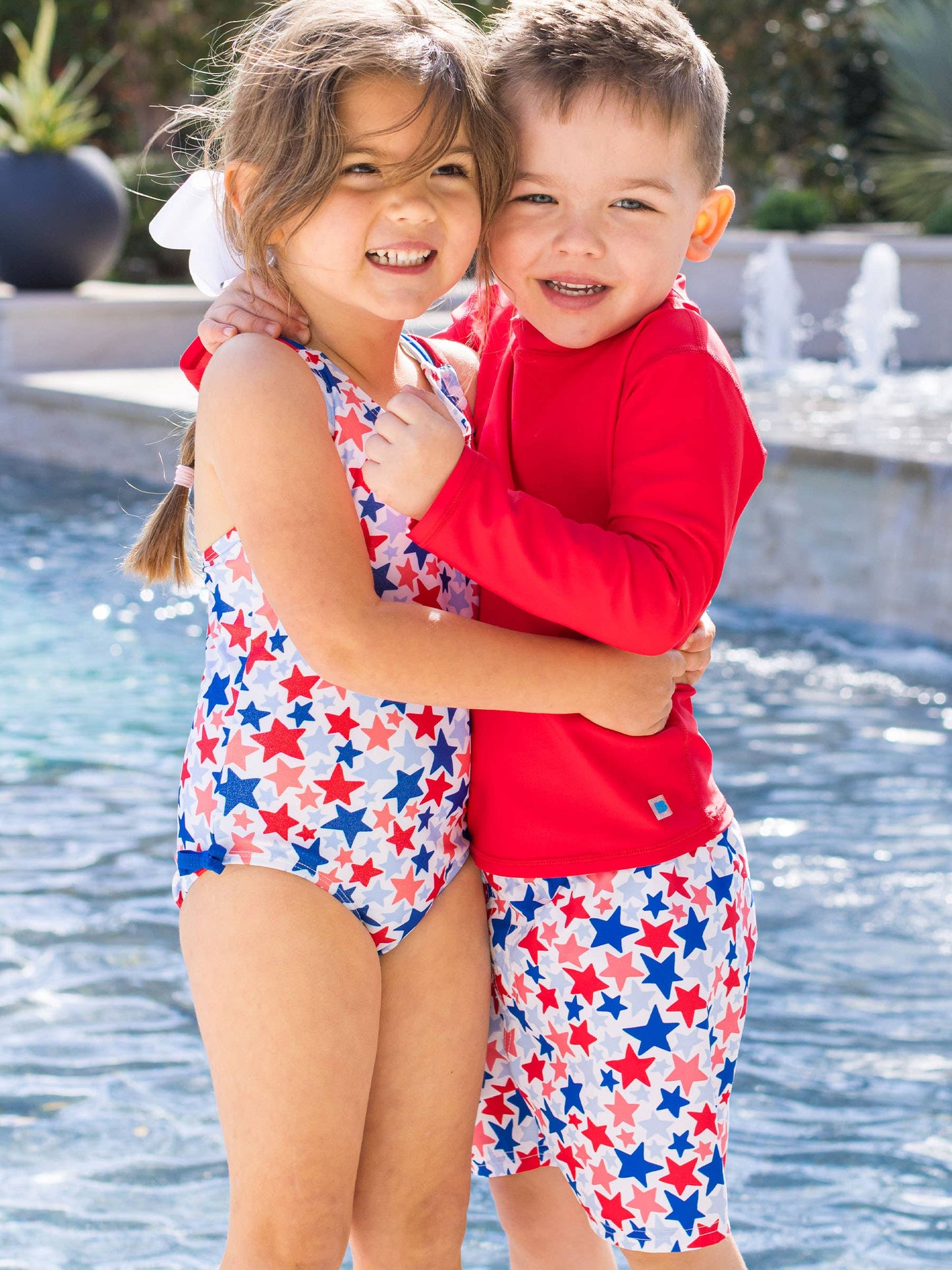 Boys Star-Spangled Swim Trunks