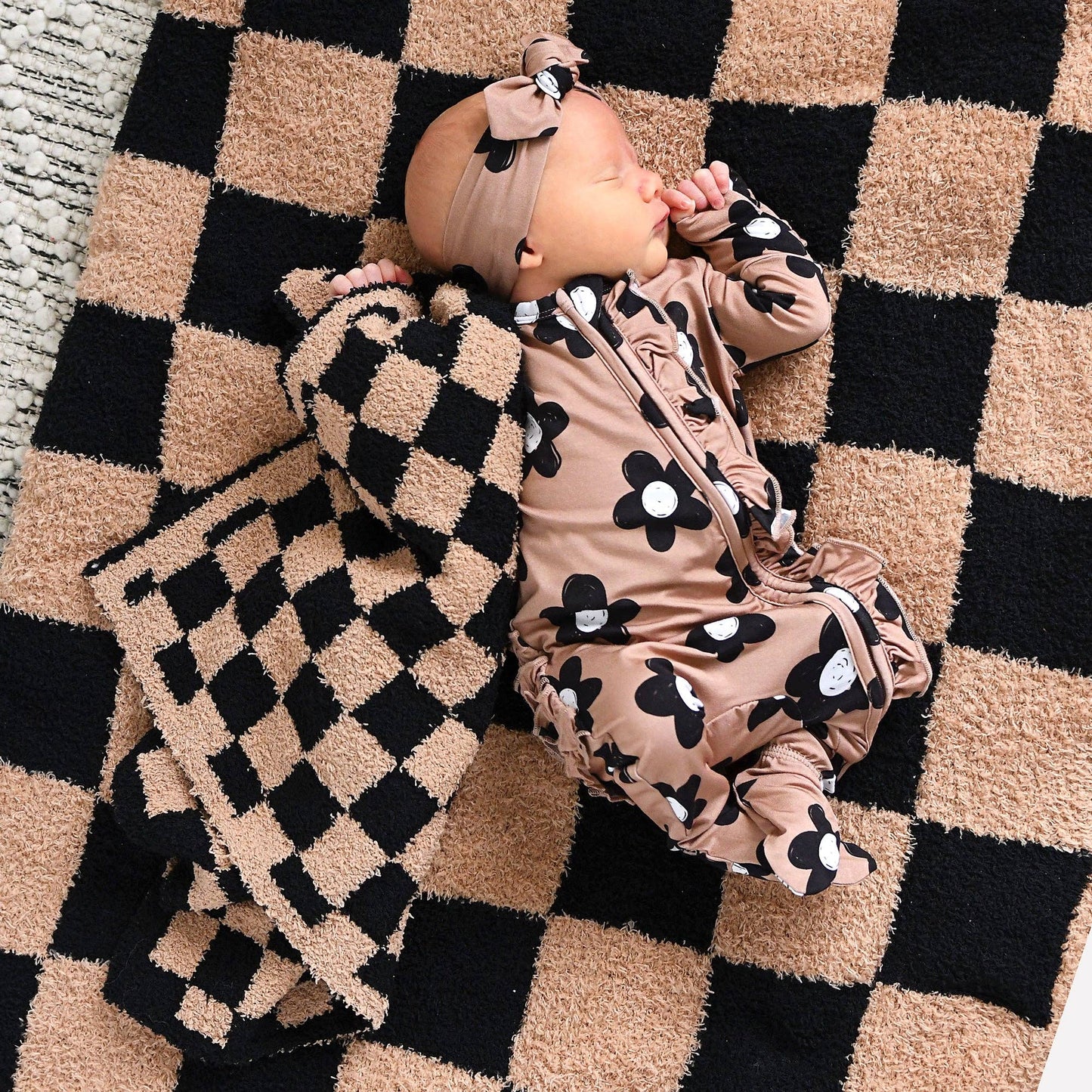 Coco RUFFLE ZIP Bamboo One Piece Flowers Baby Clothing