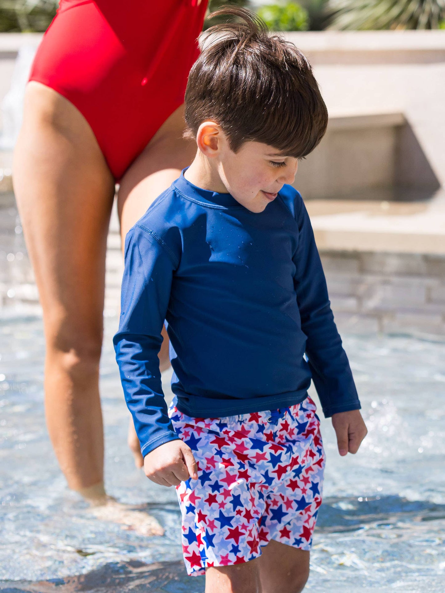 Boys Star-Spangled Swim Trunks