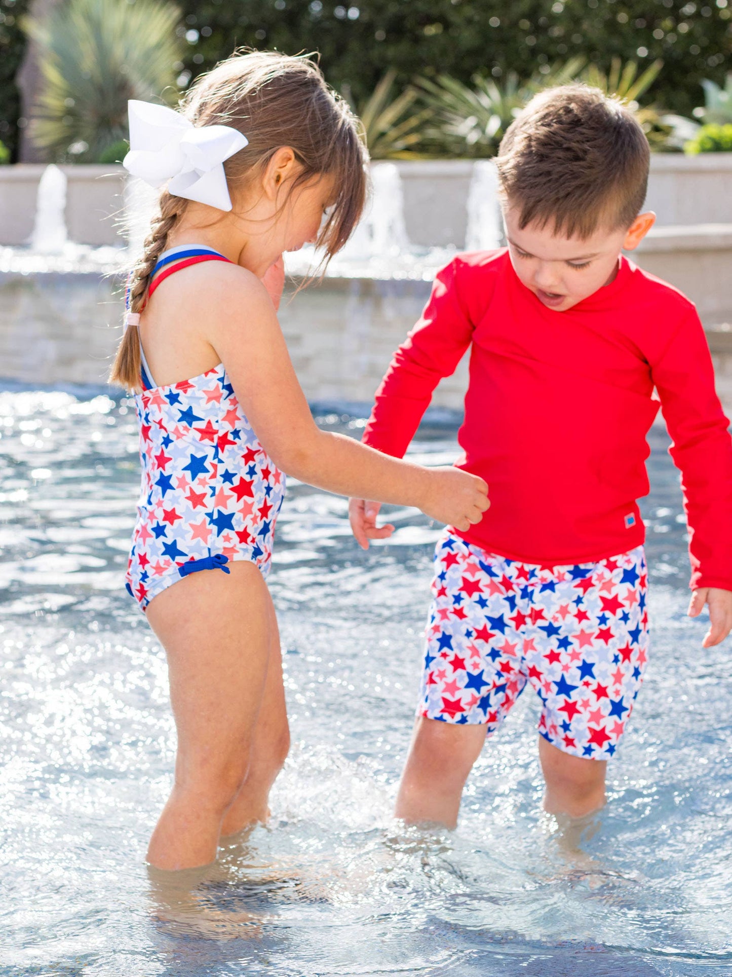 Boys Star-Spangled Swim Trunks