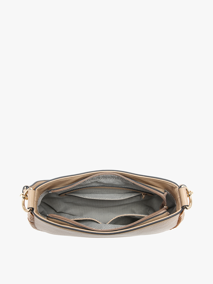 Raquel Whipstitch Trim Crossbody/Saddle Bag