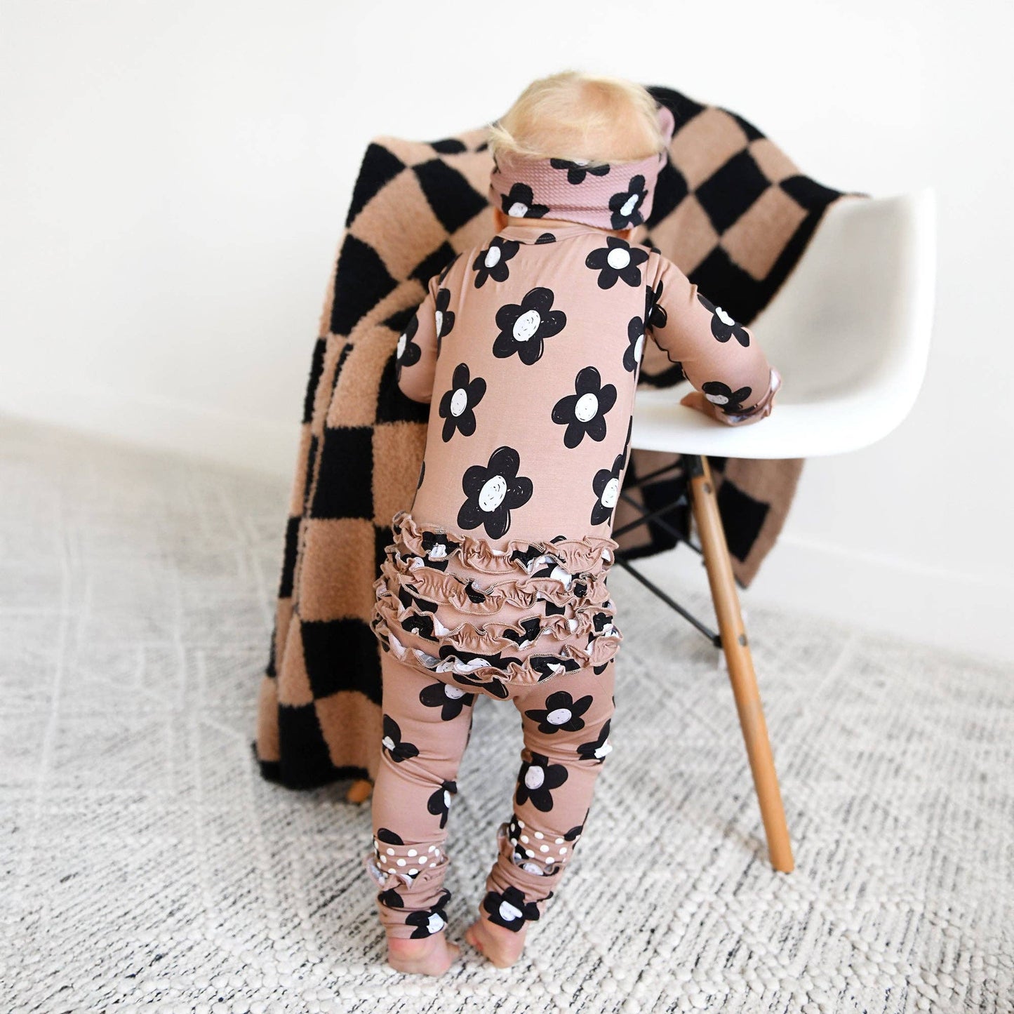 Coco RUFFLE ZIP Bamboo One Piece Flowers Baby Clothing