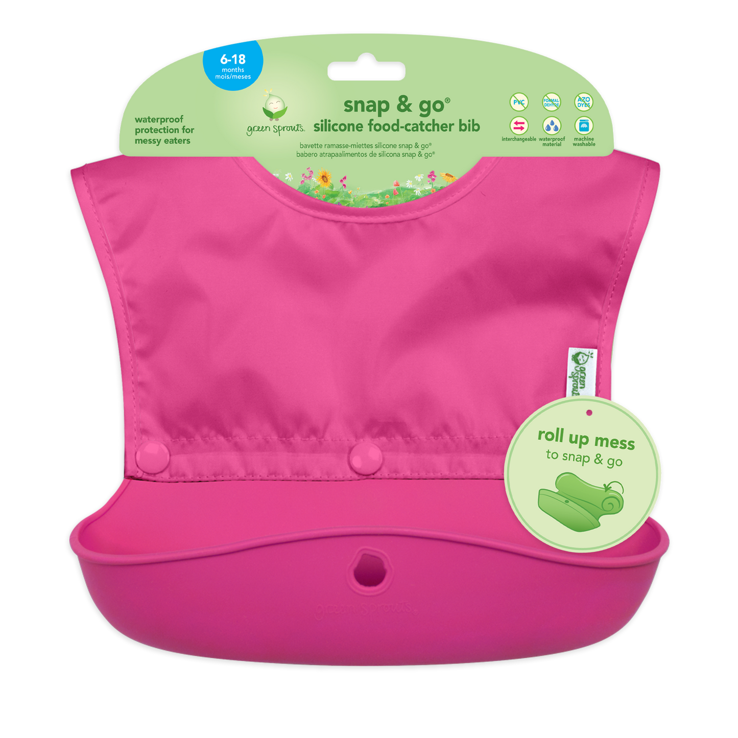 Snap & Go Silicone Food-catcher Bib
