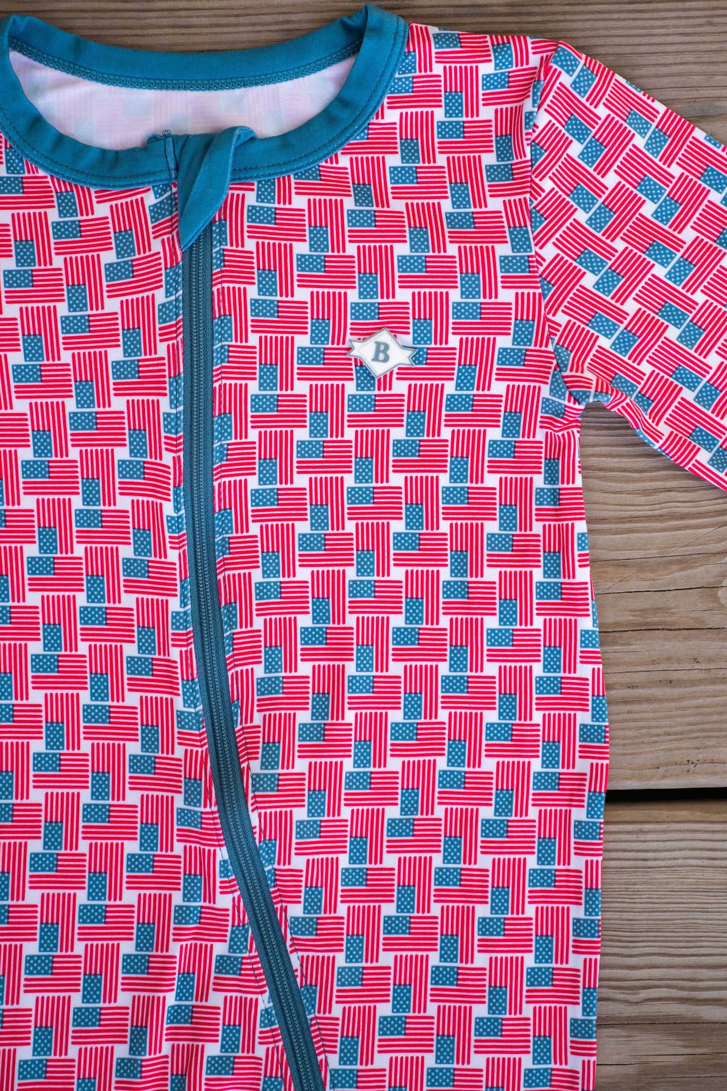 Burleblo Zip Up - American Flags