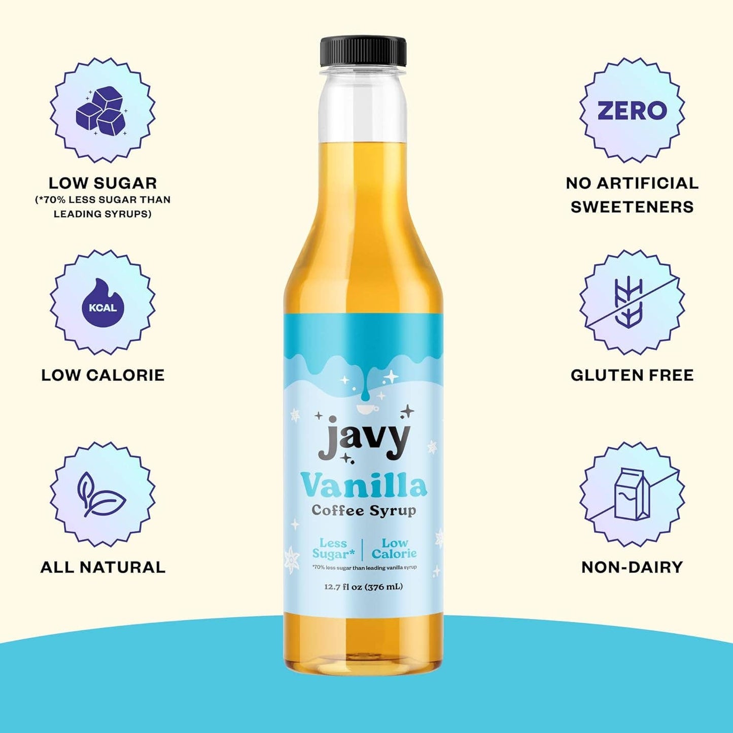 Javy Premium Vanilla Coffee Syrup, Low Calorie – Low Sugar