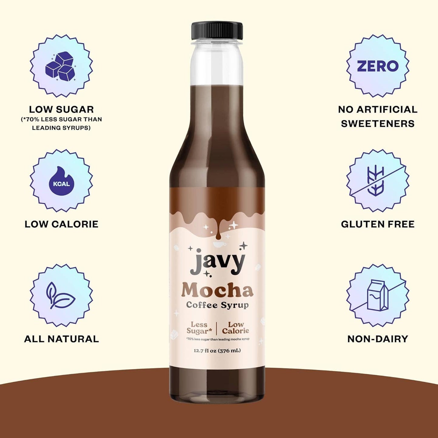 Javy Premium Mocha Coffee Syrup, Low Calorie – Low Sugar