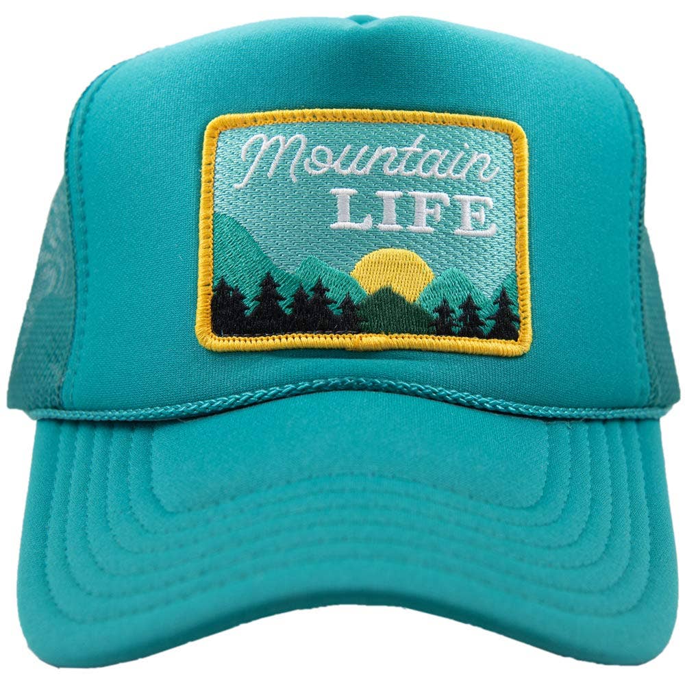 Mountain Life Patch Cute Foam Trucker Hat