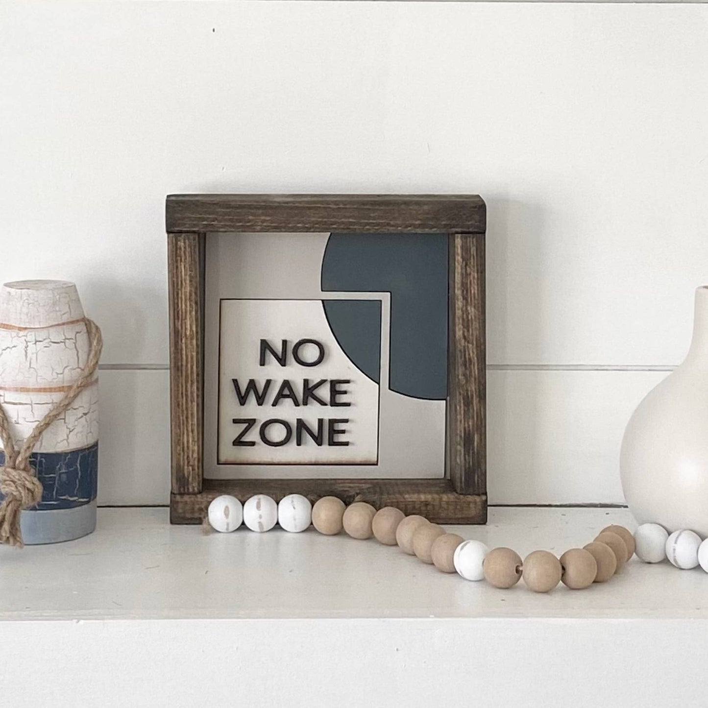 3D Wood Art -No Wake Zone