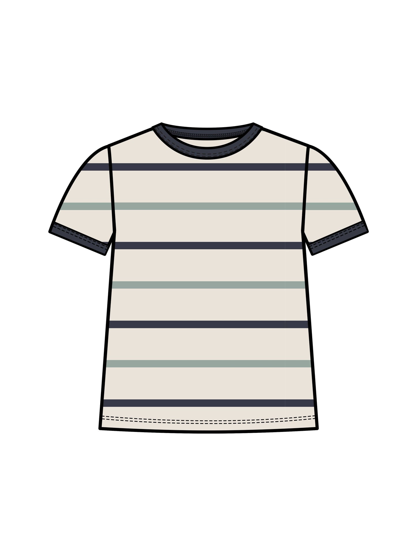 Aldo Stripe / Navy + Jade