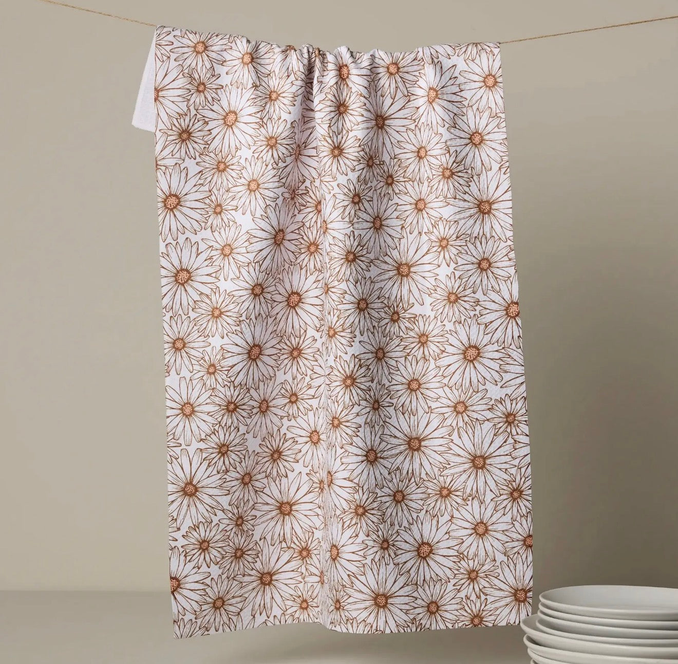 Daisy Trail Geometry TeaTowel
