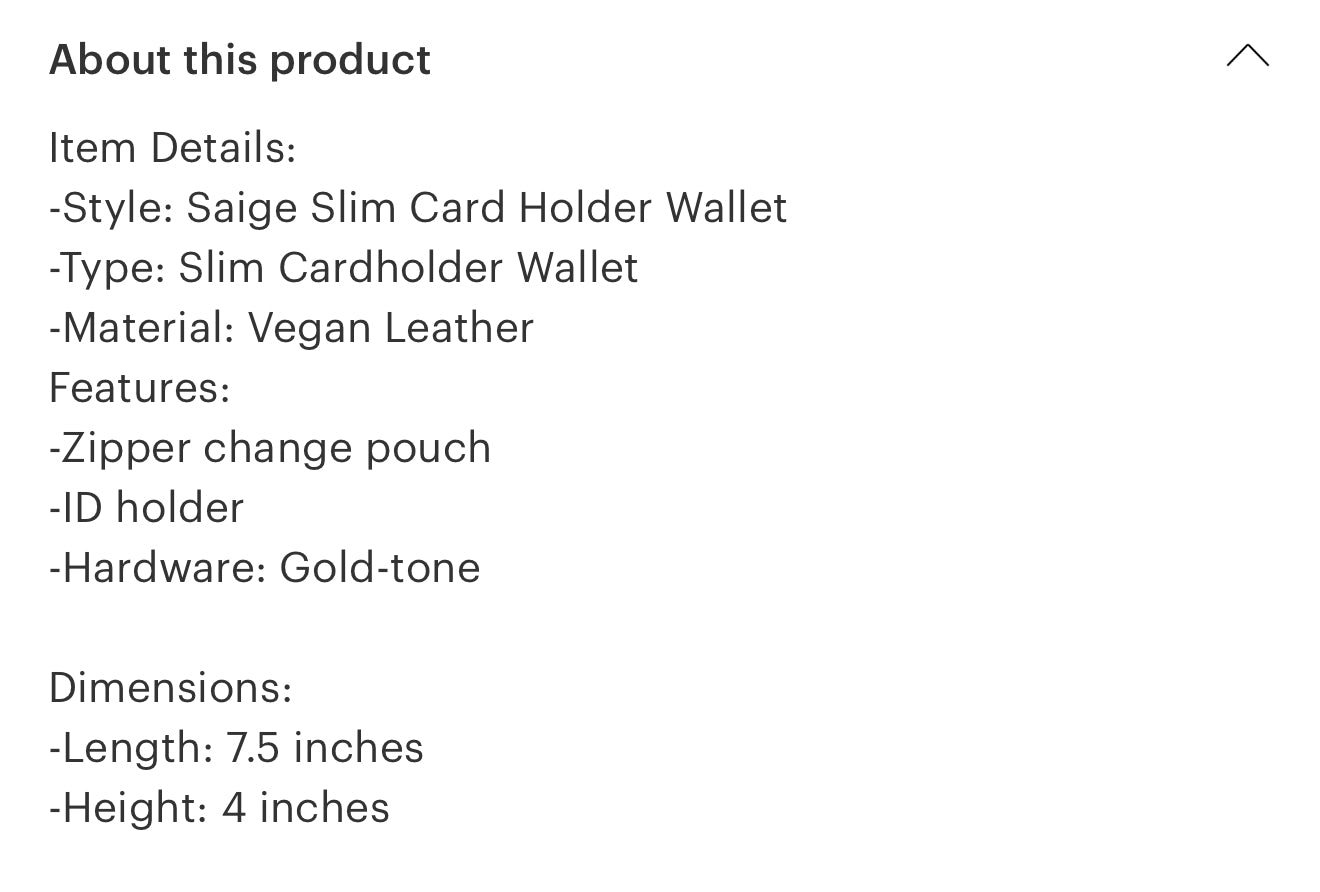 Slim Card Holder Women's Wallet