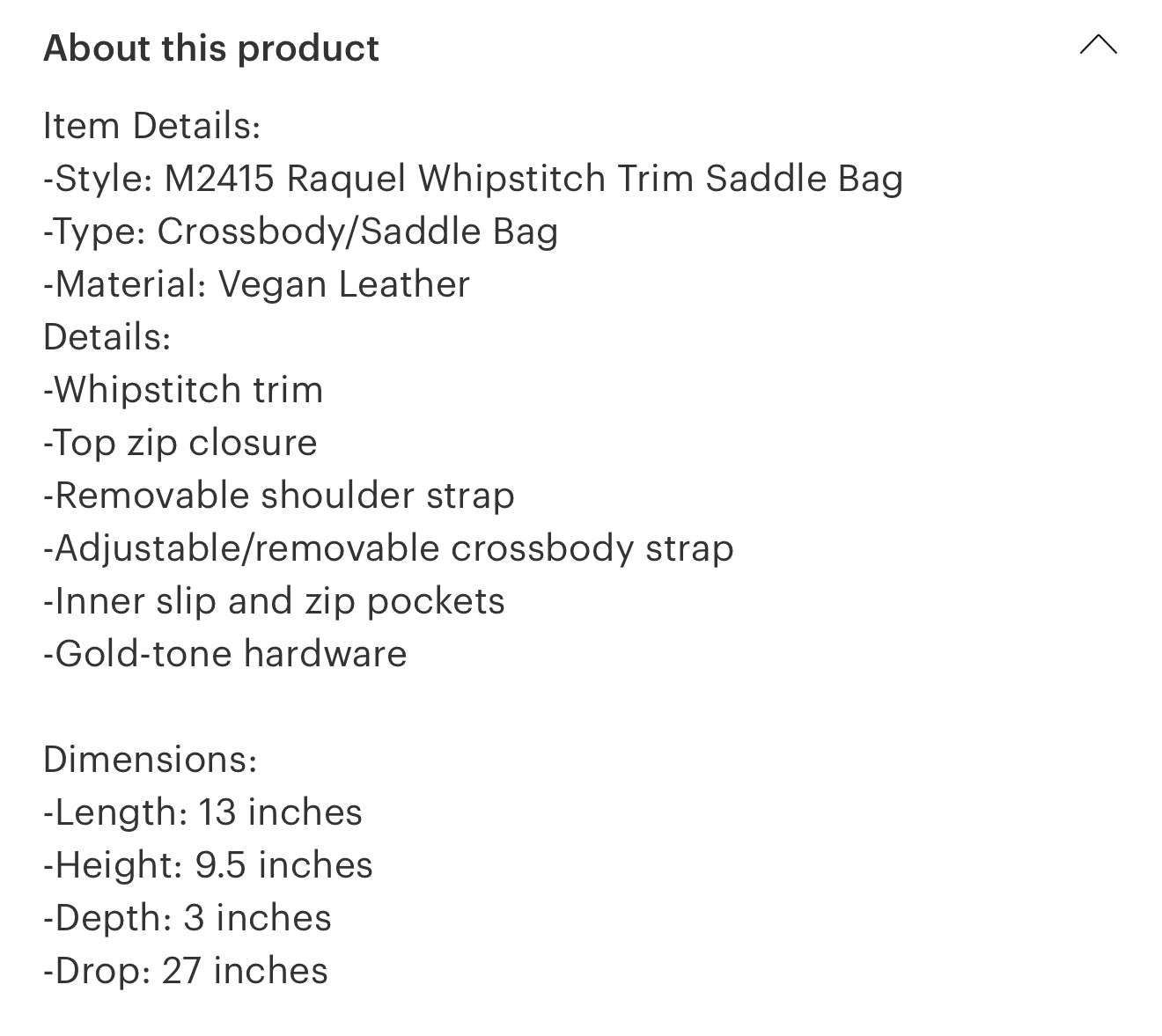 Raquel Whipstitch Trim Crossbody/Saddle Bag