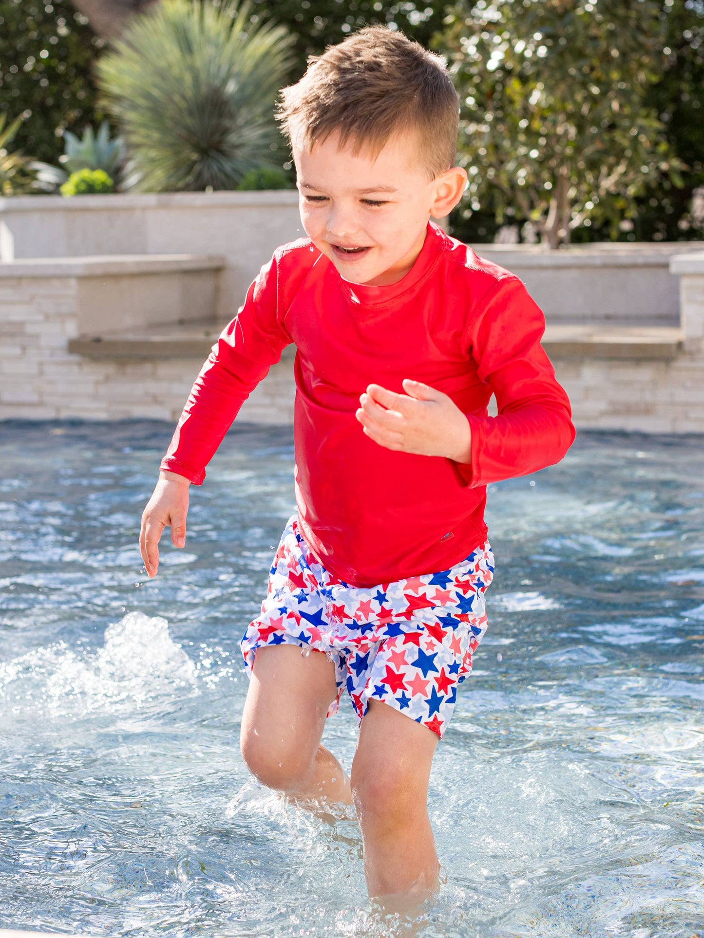 Boys Star-Spangled Swim Trunks