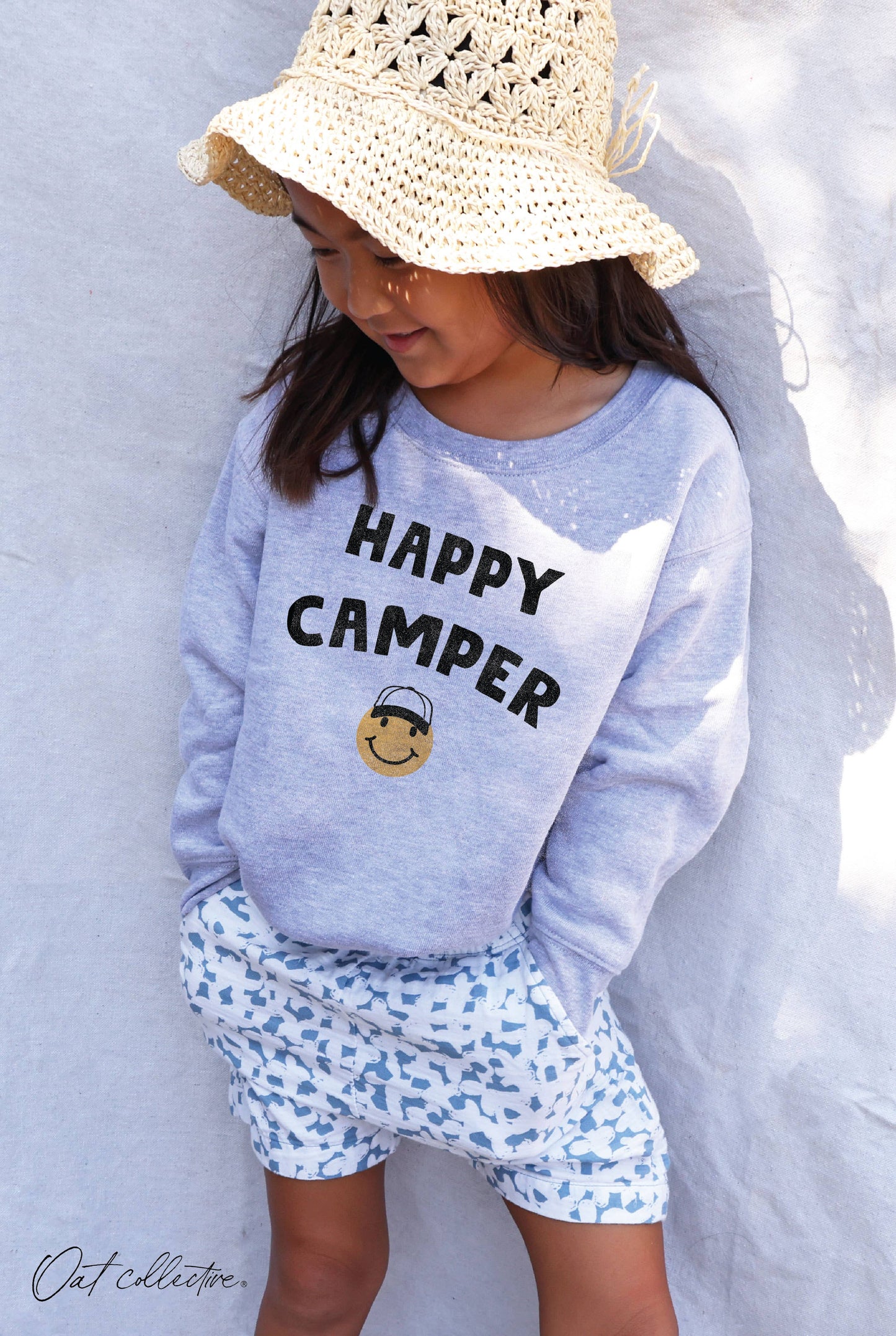 HAPPY CAMPER Toddler Unisex Graphic Sweatshirt