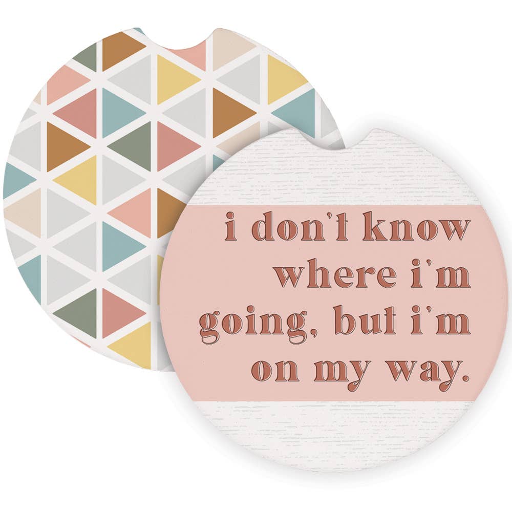 Don’t Know Going Triangles - Car Coasters