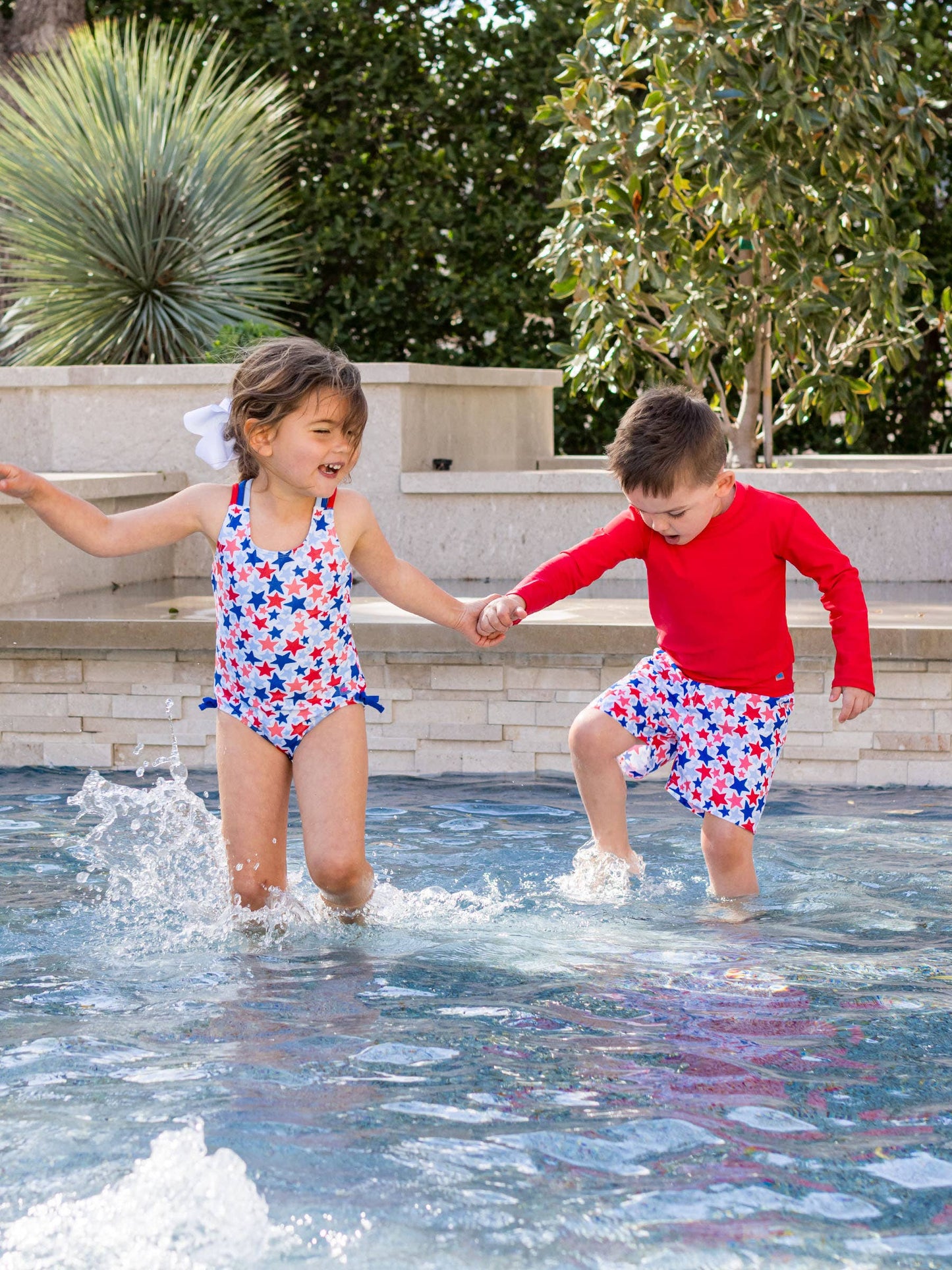 Boys Star-Spangled Swim Trunks
