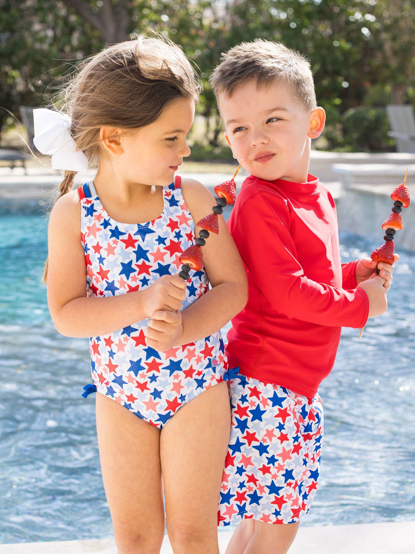 Boys Star-Spangled Swim Trunks