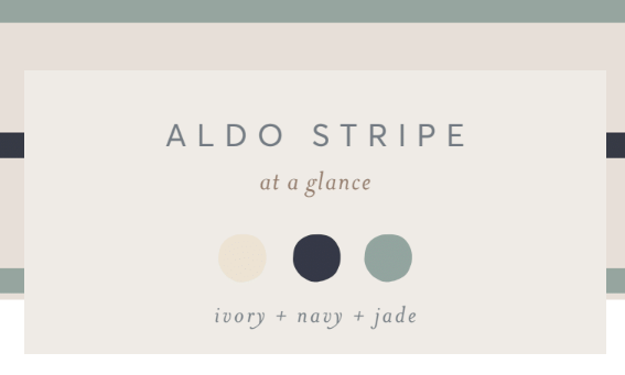 Aldo Stripe / Navy + Jade