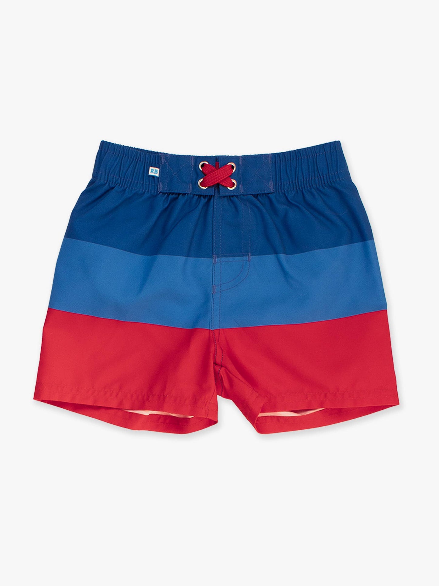 Boys Liberty Color Block Swim Trunks