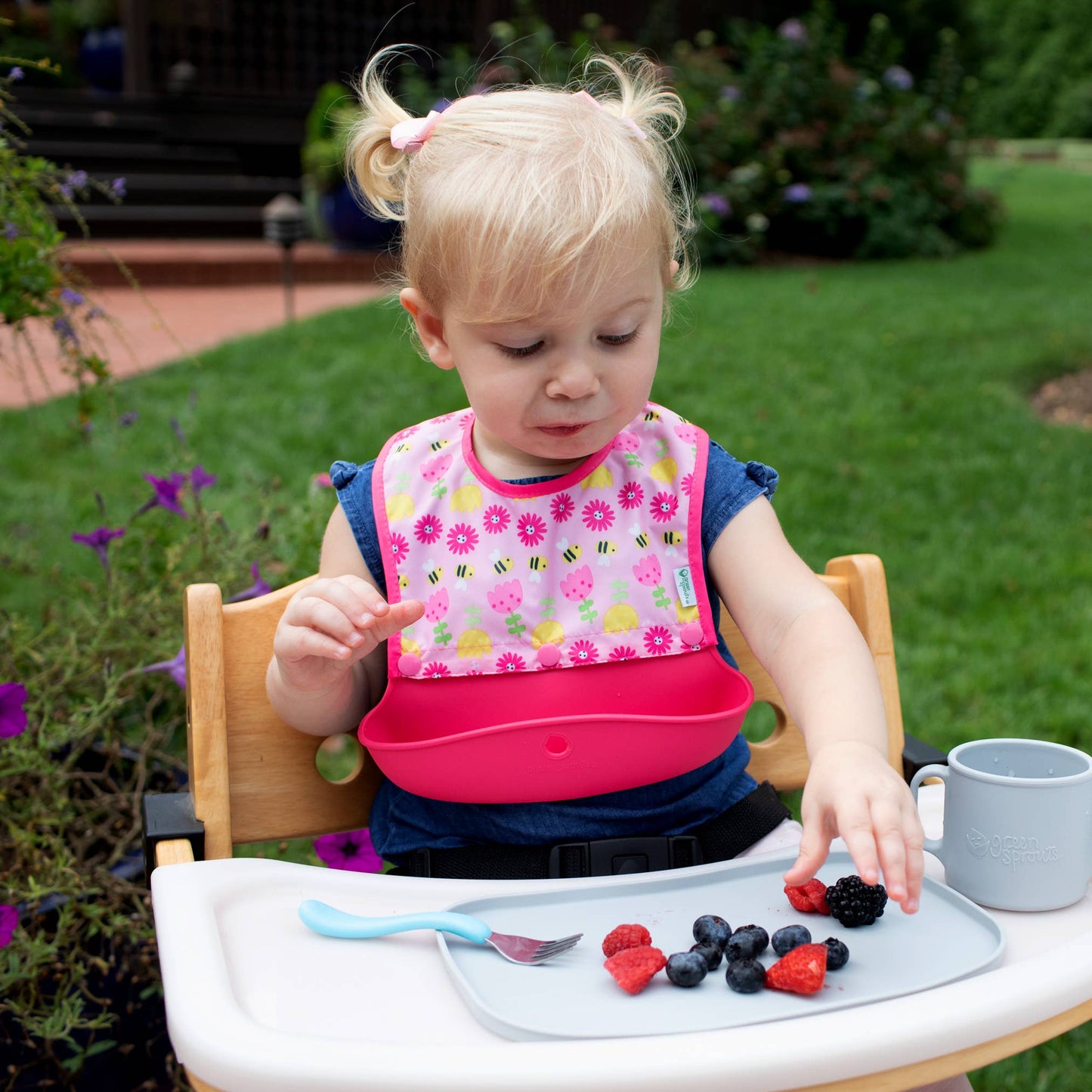 Snap & Go Silicone Food-catcher Bib