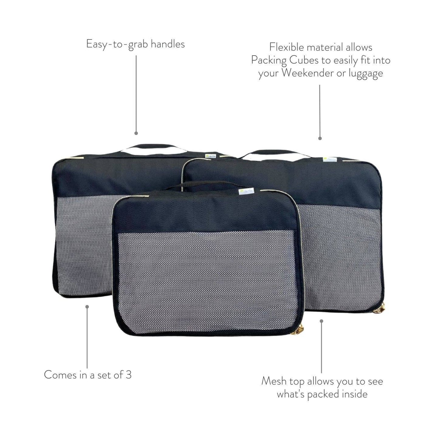 Pack Like A Boss™ Packing Cubes Large Black
