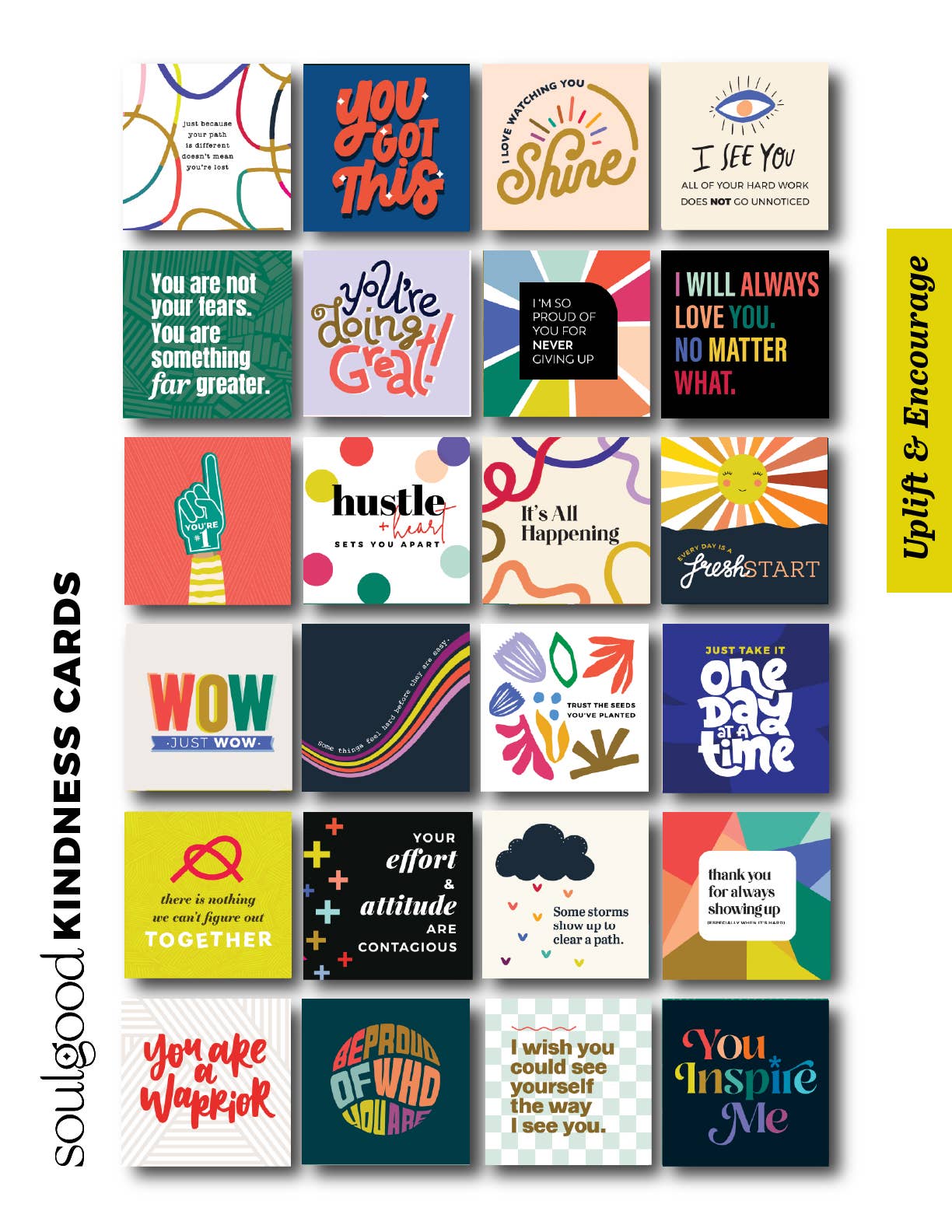 Kindness Cards Mini Notes Set - Uplift &
Encourage