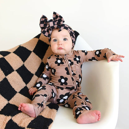 Coco RUFFLE ZIP Bamboo One Piece Flowers Baby Clothing