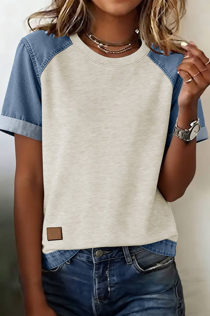 Denim Colorblock Patchwork