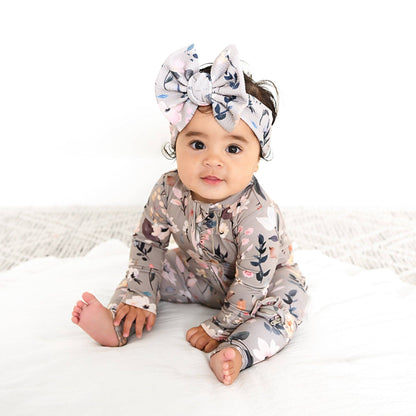 Tatum RUFFLE ZIP Bamboo One Piece Floral Baby Clothing