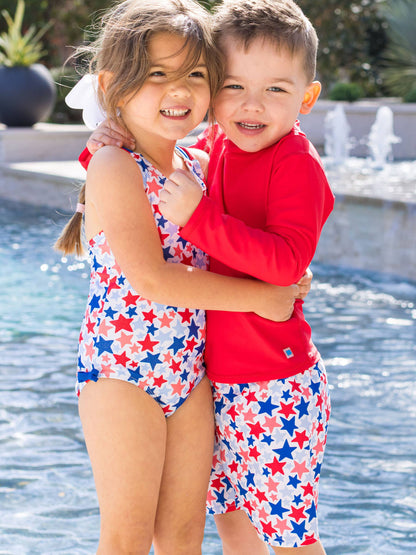 Boys Star-Spangled Swim Trunks