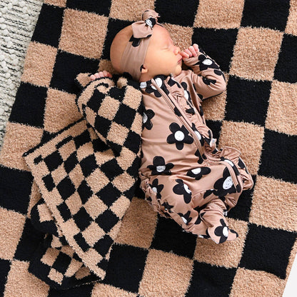 Coco RUFFLE ZIP Bamboo One Piece Flowers Baby Clothing