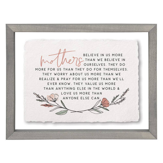 Mothers Believe In Us  - Floating Art Rectangle