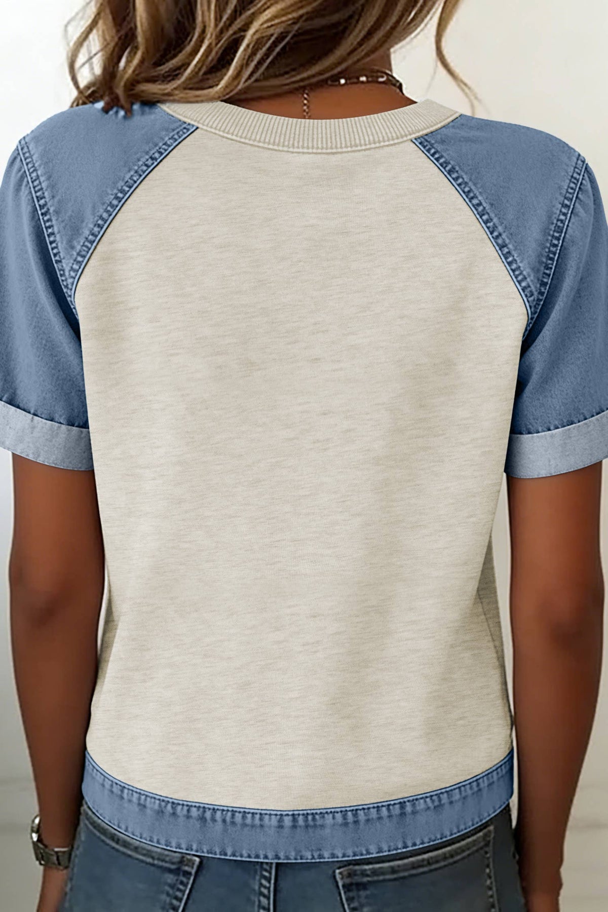 Denim Colorblock Patchwork