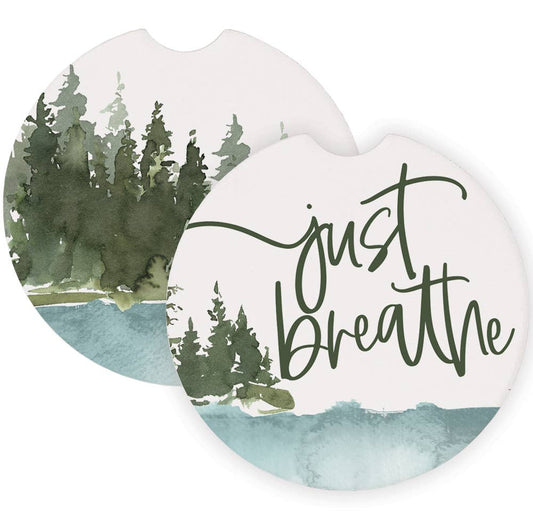 Just Breathe Lake Scene  - Car Coasters