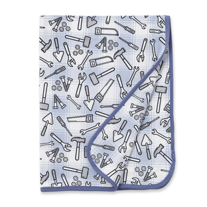 Tool Time Bamboo Baby Stroller Blanket