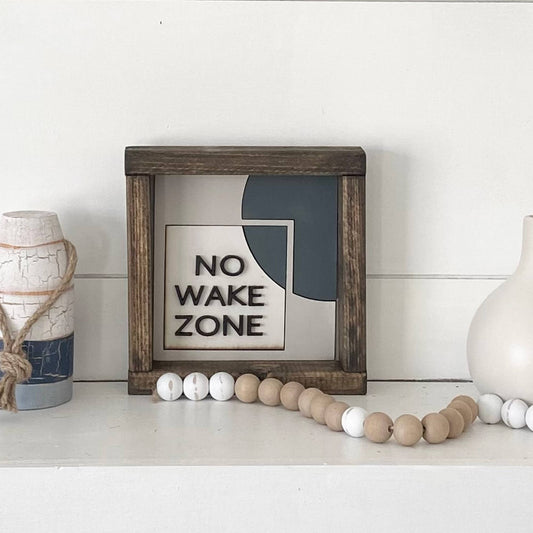 3D Wood Art -No Wake Zone