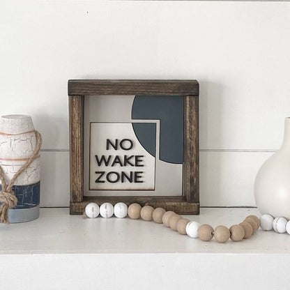 3D Wood Art -No Wake Zone