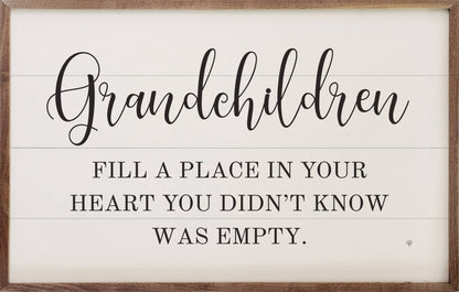 Grandchildren Fill A Place In Your Heart White