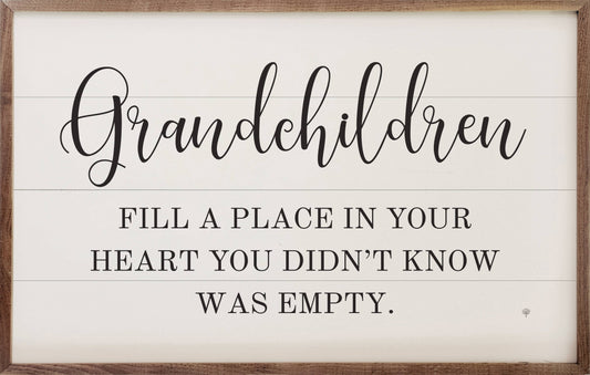 Grandchildren Fill A Place In Your Heart White