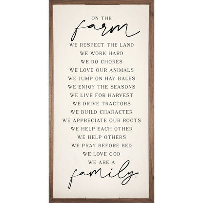 On The Farm We Are Family White
