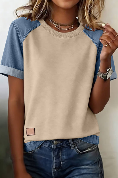 Denim Colorblock Patchwork