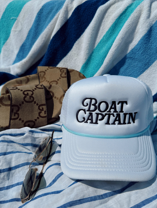 Boat Captain - White Foam Trucker Hat