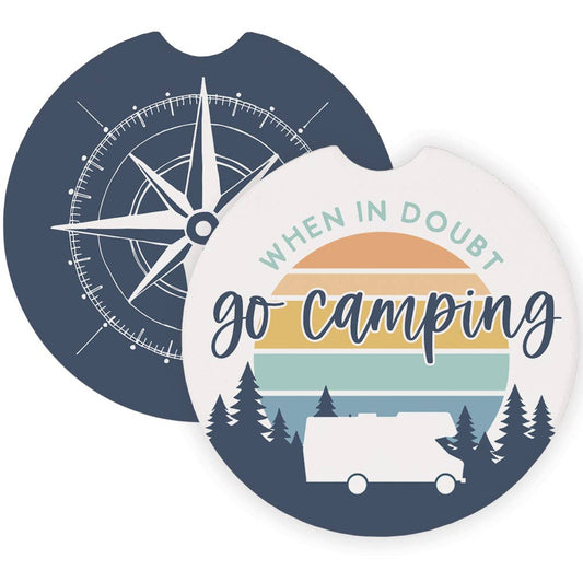 Go Camping Compass  - Car Coasters