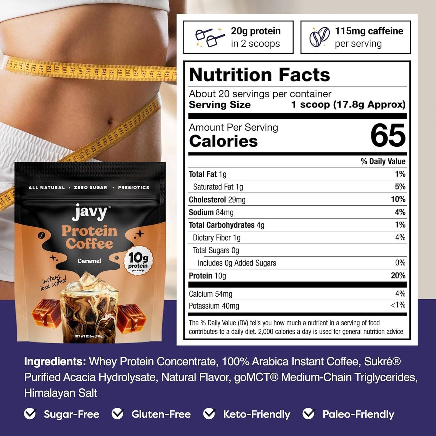 Javvy Caramel Protein Coffee - 20 Servings
