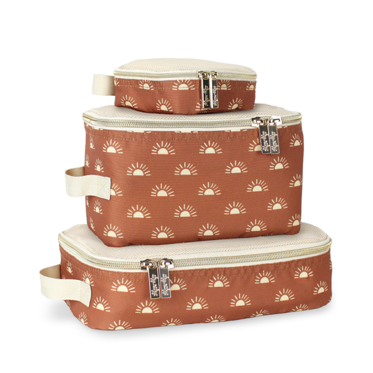 Pack Like a Boss Terracotta Sun Diaper Bag Packing Cubes