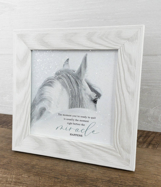 The Moment You're Ready To Quit Miracle White Horse Art