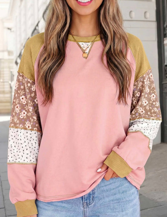 Floral Print Patchwork top